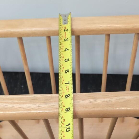 Vintage MCM Thai Beechwood Magazine Rack Holder By Dolphin - Picture 5 of 5